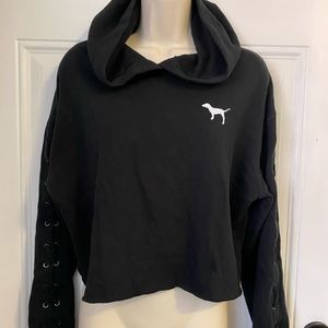 PINK Crop top Hoodie